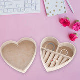 Maxbell Ring Box Heart Shaped Multifunction for Women Rings Earrings Necklaces C