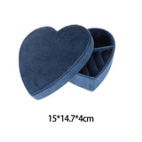 Maxbell Ring Box Heart Shaped Multifunction for Women Rings Earrings Necklaces F