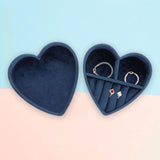 Maxbell Ring Box Heart Shaped Multifunction for Women Rings Earrings Necklaces F