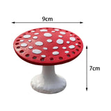 Maxbell Mushroom Earring Holder Organizer Desktop Ornament for Women Girls Red