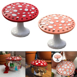 Maxbell Mushroom Earring Holder Organizer Desktop Ornament for Women Girls Red