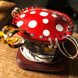 Maxbell Mushroom Earring Holder Organizer Desktop Ornament for Women Girls Red