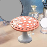 Maxbell Mushroom Earring Holder Organizer Desktop Ornament for Women Girls Pink