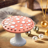 Maxbell Mushroom Earring Holder Organizer Desktop Ornament for Women Girls Pink