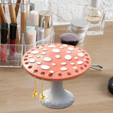 Maxbell Mushroom Earring Holder Organizer Desktop Ornament for Women Girls Pink