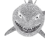 Maxbell Hip Hop Large Shark Pendant Necklace Punk Animal Fashion for Men Women Argent