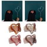 Maxbell Elegant Hair Clips Casual Headdress fashion for Work Engagement Party Dark Coffee
