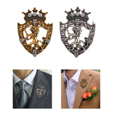 Maxbell Brooches Badge Lapel Fashion Animal Retro Jewelry Pin for Shawl Male Men Aureate