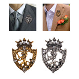 Maxbell Brooches Badge Lapel Fashion Animal Retro Jewelry Pin for Shawl Male Men Aureate