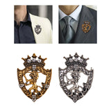 Maxbell Brooches Badge Lapel Fashion Animal Retro Jewelry Pin for Shawl Male Men Aureate