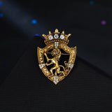 Maxbell Brooches Badge Lapel Fashion Animal Retro Jewelry Pin for Shawl Male Men Aureate