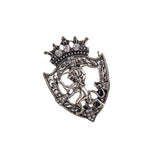 Maxbell Brooches Badge Lapel Fashion Animal Retro Jewelry Pin for Shawl Male Men Argent