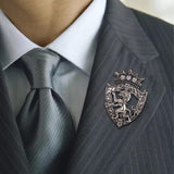 Maxbell Brooches Badge Lapel Fashion Animal Retro Jewelry Pin for Shawl Male Men Argent