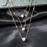 Maxbell Multilayer Pendant Layering Chain Decorate for Anniversary Party Girls Aureate