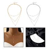 Maxbell Multilayer Pendant Layering Chain Decorate for Anniversary Party Girls Aureate