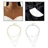 Maxbell Multilayer Pendant Layering Chain Decorate for Anniversary Party Girls Aureate