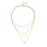 Maxbell Multilayer Pendant Layering Chain Decorate for Anniversary Party Girls Aureate