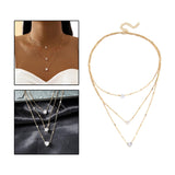 Maxbell Multilayer Pendant Layering Chain Decorate for Anniversary Party Girls Aureate