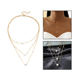 Maxbell Multilayer Pendant Layering Chain Decorate for Anniversary Party Girls Aureate