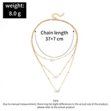 Maxbell Multilayer Pendant Layering Chain Decorate for Anniversary Party Girls Aureate