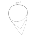 Maxbell Multilayer Pendant Layering Chain Decorate for Anniversary Party Girls Argent