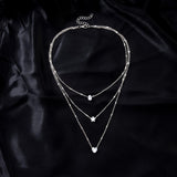 Maxbell Multilayer Pendant Layering Chain Decorate for Anniversary Party Girls Argent