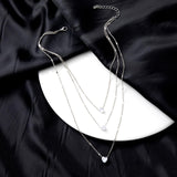 Maxbell Multilayer Pendant Layering Chain Decorate for Anniversary Party Girls Argent