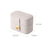 Maxbell Ring Box Multipurpose Durable PU Ring Storage Tray Portable for Brooch White