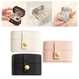 Maxbell Ring Box Multipurpose Durable PU Ring Storage Tray Portable for Brooch White
