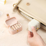 Maxbell Ring Box Multipurpose Durable PU Ring Storage Tray Portable for Brooch White