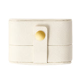 Maxbell Ring Box Multipurpose Durable PU Ring Storage Tray Portable for Brooch White
