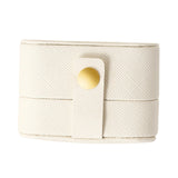 Maxbell Ring Box Multipurpose Durable PU Ring Storage Tray Portable for Brooch White