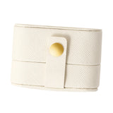Maxbell Ring Box Multipurpose Durable PU Ring Storage Tray Portable for Brooch White