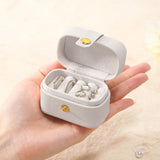 Maxbell Ring Box Multipurpose Durable PU Ring Storage Tray Portable for Brooch White