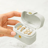 Maxbell Ring Box Multipurpose Durable PU Ring Storage Tray Portable for Brooch White