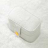 Maxbell Ring Box Multipurpose Durable PU Ring Storage Tray Portable for Brooch White