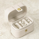 Maxbell Ring Box Multipurpose Durable PU Ring Storage Tray Portable for Brooch White