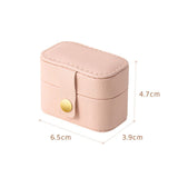 Maxbell Ring Box Multipurpose Durable PU Ring Storage Tray Portable for Brooch Pink