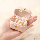 Maxbell Ring Box Multipurpose Durable PU Ring Storage Tray Portable for Brooch Pink