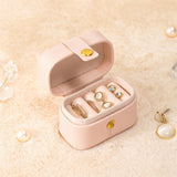Maxbell Ring Box Multipurpose Durable PU Ring Storage Tray Portable for Brooch Pink