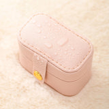 Maxbell Ring Box Multipurpose Durable PU Ring Storage Tray Portable for Brooch Pink