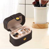 Maxbell Ring Box Multipurpose Durable PU Ring Storage Tray Portable for Brooch Black
