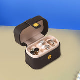 Maxbell Ring Box Multipurpose Durable PU Ring Storage Tray Portable for Brooch Black