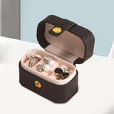 Maxbell Ring Box Multipurpose Durable PU Ring Storage Tray Portable for Brooch Black