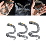 Maxbell Link Bracelets Bangle Copper Gothic Dragon Shaped Bracelet Biker Men 18cm