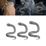 Maxbell Link Bracelets Bangle Copper Gothic Dragon Shaped Bracelet Biker Men 18cm