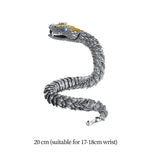 Maxbell Link Bracelets Bangle Copper Gothic Dragon Shaped Bracelet Biker Men 20cm