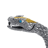 Maxbell Link Bracelets Bangle Copper Gothic Dragon Shaped Bracelet Biker Men 22cm