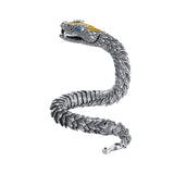 Maxbell Link Bracelets Bangle Copper Gothic Dragon Shaped Bracelet Biker Men 22cm