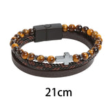 Maxbell Bracelet Decoration PU Leather Handcraft Wristband Crafts Brown and Yellow